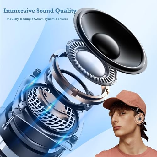 Xmenha Mini Invisible Small Bluetooth Earbuds Sleeping for Small Ears Low Profile Tiny Hidden Discreet Smallest Earbuds for Work Sleep Ear Buds Invisible Headphones Buds - color: Dark Black