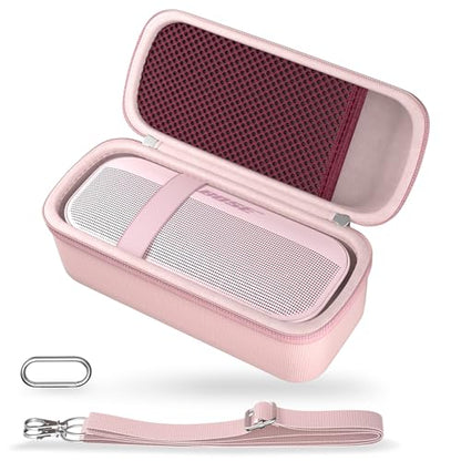 ProCase Hard Case for Bose SoundLink Flex 2nd/1st Gen Speaker - Pink | Hard Travel Storage Case with Mesh Pocket, Shoulder Strap and Carabiner for Bose SoundLink Flex 2nd/1st Gen Speaker - color: Pink