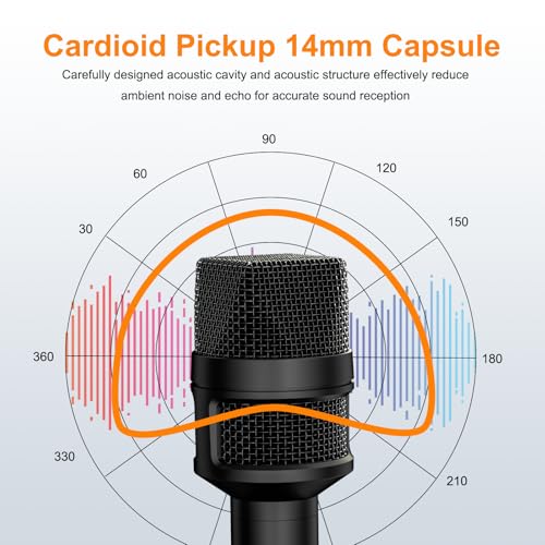 COMICA Revo S Wireless Handheld Microphone for iPhone, USB C Interview Microphone, 48kHz/24bit Audio Recording, 15H Battery, Smartphone Mic for Content Creator, Reporter, Podcast, Street Interview