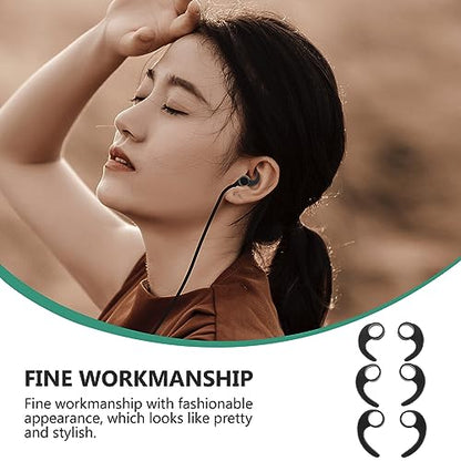 Generic Silicone Ear Wings 6Pcs for 10Mm Earbuds Hook Clips Anti-Slip Earphone Stabilizers Sports Ear Hooks Comfortable Fit for Exercise