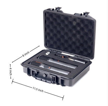 Wireless Microphone Carrying Storage Case Compatible with JBL Wireless Two Microphone System, for JBL PartyBox Wireless Mic, Portable Waterproof Protective Hard Case,Customizable Pre-Diced Foam