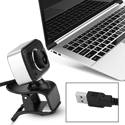 GLOGLOW 4K Webcam for PC, USB Computer Camera | 640x480 Resolution with Microphone, Plug and Play, Manual Focus, Privacy Cover, For Video Calling Conferencing Zoom