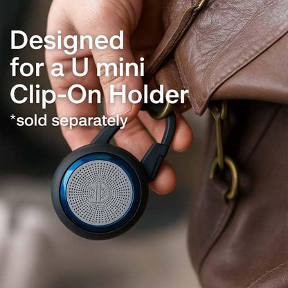 Fashionit U Mini, Tiny Bluetooth Speaker with Magnetic Base, Black | aluminum shell, Wireless, TWS stereo pairing, 30 foot range, rechargeable battery, magnetic base, travel and gifting - color: Black