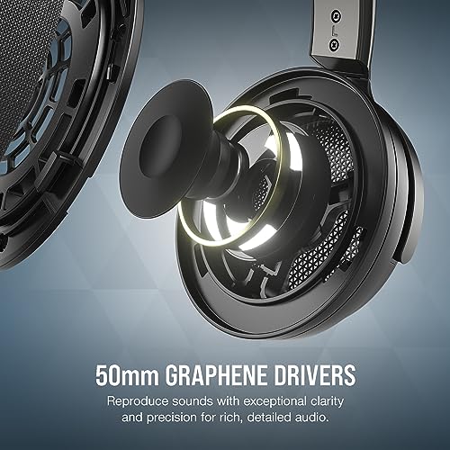 Corsair Virtuoso PRO Wired Open Back Gaming Headset - Detachable Uni-Directional Microphone - 50mm Graphene Drivers - 20Hz-40 kHz Frequency Response - Carbon - color: Carbon