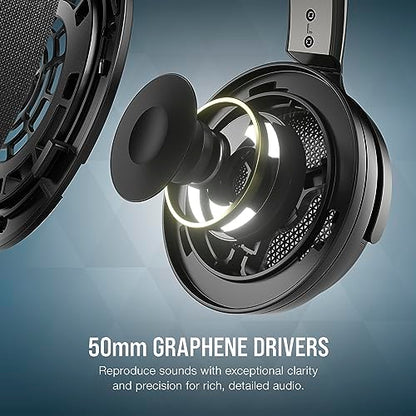 Corsair Virtuoso PRO Wired Open Back Gaming Headset - Detachable Uni-Directional Microphone - 50mm Graphene Drivers - 20Hz-40 kHz Frequency Response - Carbon - color: Carbon