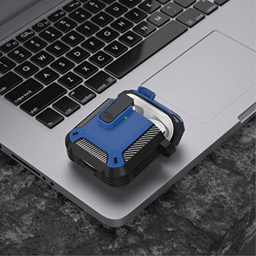 for AirPods 1/2 Case Cover with Magnetic Lock, Blue - color: Blue, size: AirPods 2 Case 2019