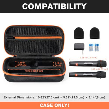 ProCase Stethoscope Hard Carrying Case Bundle with Microphone Case for JBL Speaker Wireless Two Microphone System