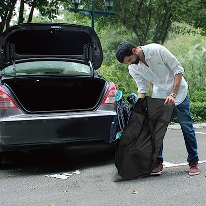 COOLBEBE 36-Inch Large Travel Duffle Bag, 100L Heavy Duty Luggage, Black | Upgrade 2-way Lockable Zippers, Sturdy & Water Resistant for Sports Equipment, Camping & Moving - size: 36" x 13" x 13"