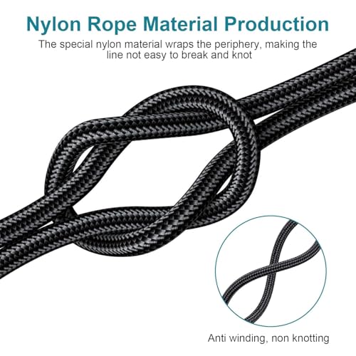 Saipomor 9.8FT Replacement Audio Cable Compatible with Beyerdynamic T1 2nd Gen, T5P 2nd/3rd Gen Headphones – 3.5mm AUX Cord with 6.35mm Adapter, Detachable Stereo Headphone Cable