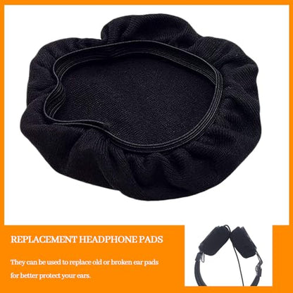 Reusable Velour Ear Pad Covers for Over-Ear Headphones – Washable Dustproof Fabric Protectors for 3.3–4.3 Inch Earcups, Soft Breathable Headphone Cushion Sleeves, Anti-Sweat Ear Cup Wraps for Gaming,
