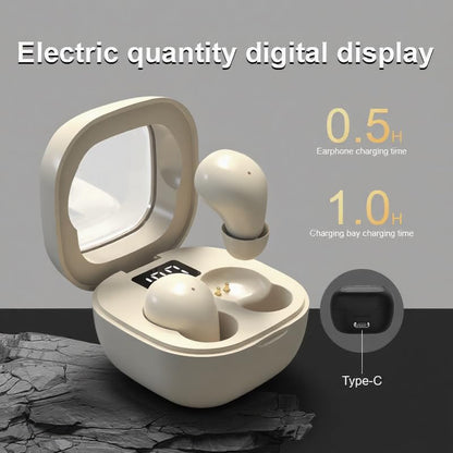 Mini Earbuds for Work and Sleep, Small Bluetooth 5.3 Headphones, 24 Hours Total Battery Life