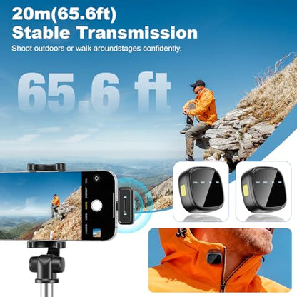 Facmogu K26 AI Noise Reduction Wireless Lavalier Microphone for Android & iPhone15/16/17(USB-C Plug), Reverb, Magnetic Mini Lav Mic Lapel Clip on Mic with Charging Case for YouTube, TikTok, Vlogging - color: K26 AI Mini Lavalier Mic