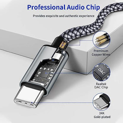 USB C to 3.5mm Aux Cable with Charger, 2 in 1 USB C to 3.5mm Car Stereo Aux Cable Headset Cable with PD 18W Charging Compatible with iPhone 17/16/16e/15 Pro Max/Air, Galaxy S25/S24/S23, Pixel 9/8/7/6 - color: Zebra