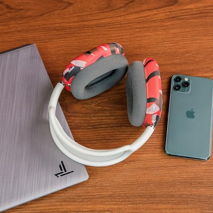 WC ShellZ Max - Protective Shell Covers for AirPods Max 1 & 2 | Made by Wicked Cushions | Made with Premium Silicone | Red Prism - color: Red Prism