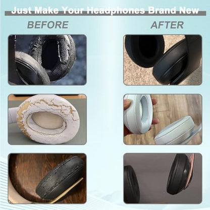 Replacement Ear Pads for Beats Studio 2 & Studio 3 Wired & Wireless Headphones, Ear Cushions, Headset Earpads, Ear Cups Cover with Soft Protein Leather-Blue - color: Blue