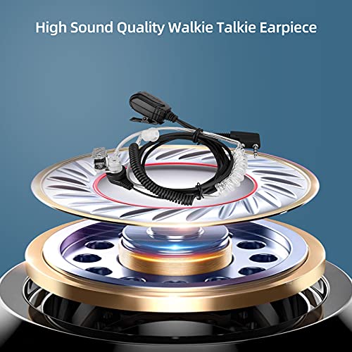 Retevis Walkie Talkie Earpiece, for RT22/RT68/RT21/H777/RT19/RT15 | Acoustic Tube, Coil, Compatible with Pxton, Baofeng, Kenwood 2 Way Radio, Security Walkie Talkie Headset(6 Pack)