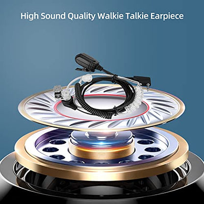 Retevis Walkie Talkie Earpiece, for RT22/RT68/RT21/H777/RT19/RT15 | Acoustic Tube, Coil, Compatible with Pxton, Baofeng, Kenwood 2 Way Radio, Security Walkie Talkie Headset(6 Pack)