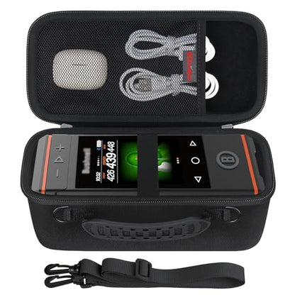 Elonbo Carrying Case for Bushnell Golf Wingman HD GPS Speaker, Black+ | Golf GPS Speaker and Handheld GPS Rangefinder Hard Travel Bag, with Mesh Pocket Handle Double Zipper, for Protective Storage - color: Black+ inside Black