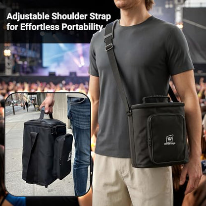 Carrying Case for S99 Voice Amplifier,Portable Speaker Microphone Combo Bag | Designed for S99 microphone speaker Set, this protective case offers padded protection, accessory storage and easy carrying.
