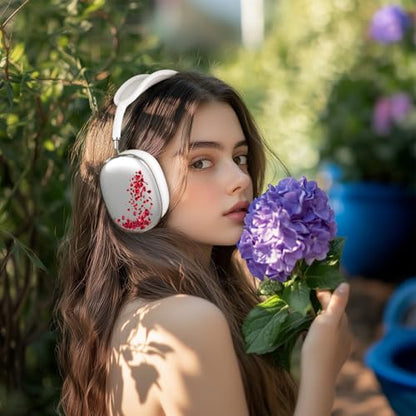 Headphone Cover for AirPods Max, Girly Cute Clear Ear Cups Covers, Silicone Ear Pad Case Headband Cover for Apple AirPods Max (2024/2020), Rose - color: Rose-Clear
