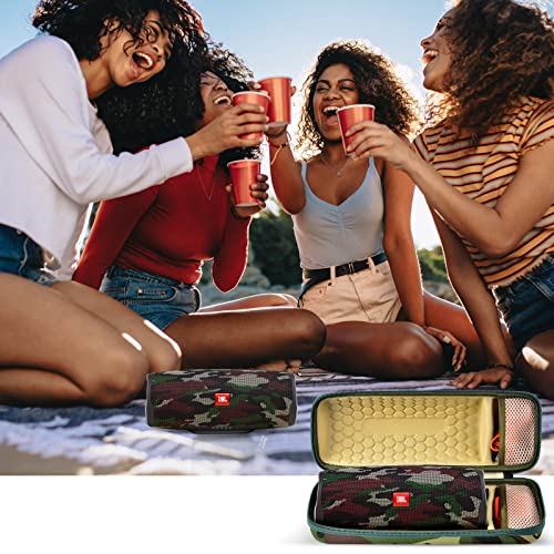 Hard Travel Case for JBL Charge 4/ Charge 5 Waterproof Bluetooth Speaker. Carrying Storage Bag Fits Charger and USB Cable - Squad Camo (Case Only) - color: Squad Camo
