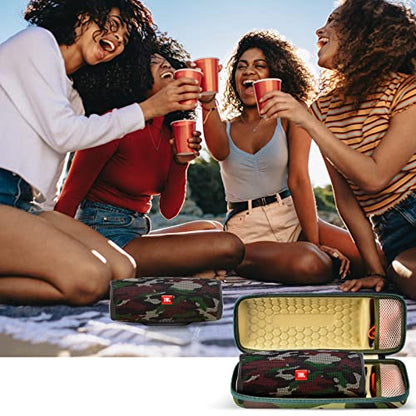 Hard Travel Case for JBL Charge 4/ Charge 5 Waterproof Bluetooth Speaker. Carrying Storage Bag Fits Charger and USB Cable - Squad Camo (Case Only) - color: Squad Camo