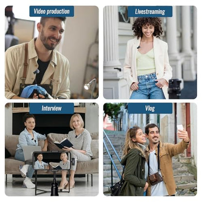 Wireless Microphone for iPhone Android with Noise Reduction