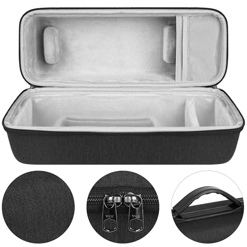 Geekria Shield Speaker Case Compatible with JBL Charge 6, Replacement Hard Shell Portable Protective Carrying Bag with Cable Storage, Keychain Hook, Travel Shoulder Strap (Dark Grey)