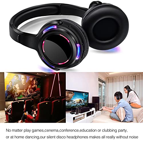 Professional Silent Disco LED Wireless Headphones and RF LED Silent Disco Earphones for iPod MP3 DJ Music Pary Club (30 led Headphone + 2 Transmitter) - color: 30 led headphone + 2 transmitter