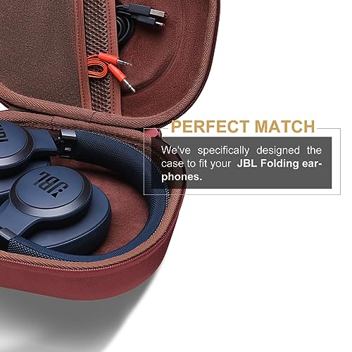Case for JBL Tune 770NC/510BT/720BT/520BT/670NC/520C Headphones Wine | Hard Carrying Travel Case for JBL Live 770NC/670NC/680NC/780NC Headphones - color: Claret
