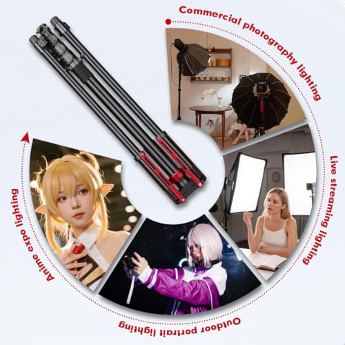 FreeSea MT-03 Heavy Duty Photography Light Stand, Aluminum Alloy Tripod - color: Aluminum