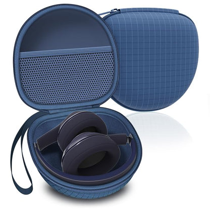 Headphone Case Compatible with Soundcore Anker Q20i/Q30, Beats Solo 4/Studio Pro, Tune 510BT/520BT, BERIBES/KVIDIO/JLab JBuds Lux ANC/TOZO HT3/Skullcandy Over-Ear Headphones Case Hard Shell(Blue) - color: Blue
