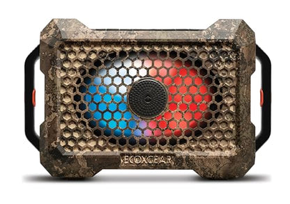 ECOXGEAR Defender: Outdoor Portable Bluetooth Speaker, 121dB Massive Sound, Waterproof and Drop Proof, with LED Party Lights, Pair up to 100, 25+ Hours Playtime (TrueTimber Strata Camo) - color: TrueTimber Strata Camo