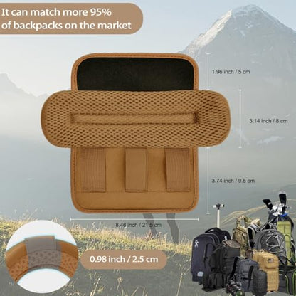 2-Pack Shoulder Pad Ultra-Thick Tactical Vest Cushion for Laptop Bags, Messenger Bags, Briefcase Bags, Luggage Bags, Tool Bags, Travel Bags and Most Bags, Khaki - color: Khaki