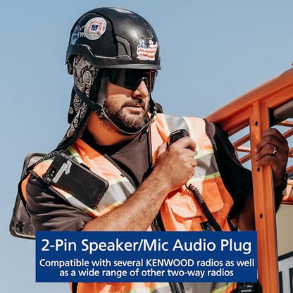 KENWOOD KMC-45D Heavy Duty Military Spec Remote Speaker/Microphone w/ 2.5mm Earphone Jack, Dust & Water Resistant, for Kenwood ProTalk & NX Series Radios, OEM - style: KMC-45D