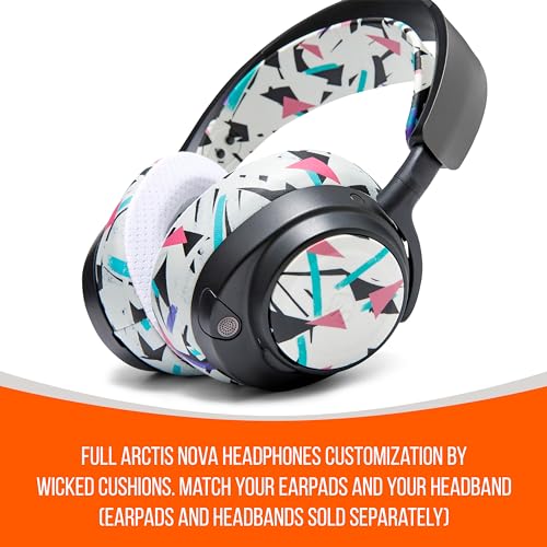 WC Side Plates for Arctis Nova Pro Wireless, Pro Wired & Nova Elite | Made by Wicked Cushions | Also fits Nova Pro Omni, 7, 7X & 7P | 90's White - color: 90's White