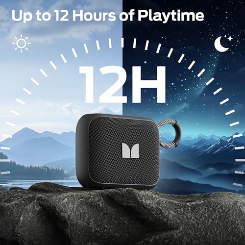 Monster S520 Portable Speaker, IPX7 Waterproof Speakers Bluetooth Wireless, Bluetooth 6.0 Small Speaker, 12 Hours Battery Life, TWS Pair for Outdoors/Beach/Home/Travel, Black