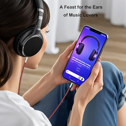 3.5mm Aux Cord, Audiophile Audio Auxiliary Cable 3.5 mm Male to Male Stereo Hi-Fi Sound Braided aux 1/8 Cable for Car Home Stereos Tablets Speakers (Straight 3.5mm, 3.2ft) - size: 3.2ft, style: Straight 3.5mm