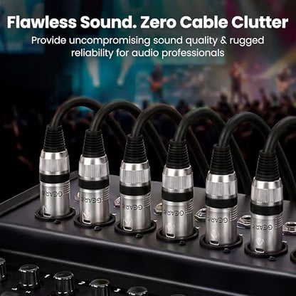 GEARit 22AWG OFC XLR Cables 3FT 10-Pack Male to Female for Studio Recording | Balanced 3-Pin Microphone Cables with Dual Shielding for Podcasters Streamers Mixers Powered Speakers and Desktop Audio Gear - size: 3 Feet (10-Pack), style: 10 Pack