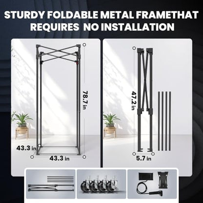 XL Portable Vocal Booth,Recording Booth Sound Booth for Recording Echo-Free Vocals Complete Home Recording Studio Foldable with Travel Bag for Voiceovers, Podcasts & Music (XL)