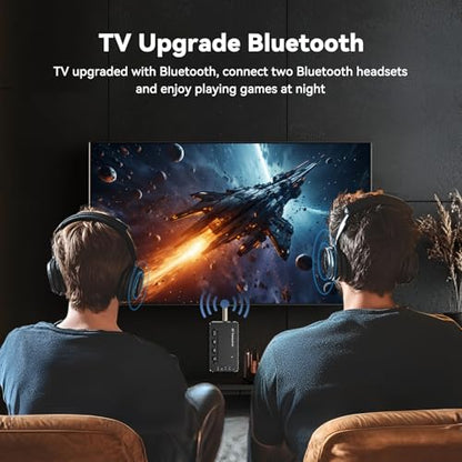 Bluetooth Transmitter Receiver aptX Adaptive/Low Latency/HD Bluetooth Adapter 5.2 Support 2 AirPods Phones, Wireless Audio Receiver 3.5mm Aux Headphone Jack Adapter for Airplane Travel/TV/Home Stereo - style: A3-PRO