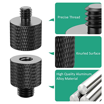 1/4 to 3/8 Tripod Screw Adapter 8 Pcs 1/4 Male to 3/8 Female and 3/8 Male to 1/4 Female Camera Screw Adapter for Camera Mount Tripod Stand Microphone Stand Mic Mount - color: 1/4 & 3/8