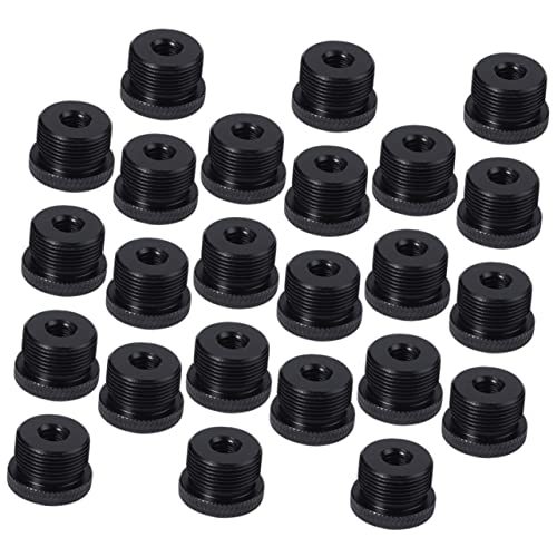 FRCOLOR 30pcs Aluminum Microphone Stand Adapter Set 3/8 to 5/8 Thread Converter for Mic Boom Arm Shock Mount and Clip Compatibility