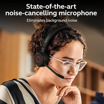 Jabra Evolve 65 TE (Third Edition) Wireless Single-Ear Headphones w/Charging Stand - Noise-Canceling Mic, 16 hrs Battery Life, Dual Connectivity, MS Teams Certified, Supports Other Platforms, Black