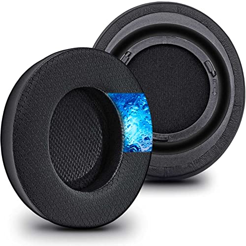 Earpads for Virtuoso RGB Wireless, XT, SE | Oval Shape Enlarged Bigger Inner Hole (Cooling Gel Mesh Black)