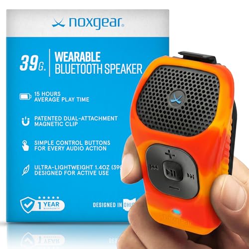 noxgear 39g Wearable Bluetooth Speaker, Mini Clip-On, Fire - color: Fire, size: 1 Pack