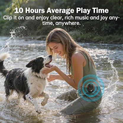 Divoom Itour-S Wearable Bluetooth Speaker, IP67 Clip-On, 10H Playtim, Black | Waterproof, Dustproof, Travel, Work, Golf, Gift Idea & Outdoor Audio - color: Black