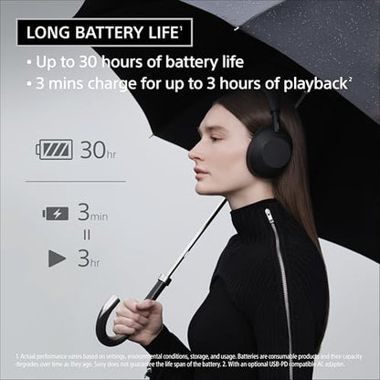 Sony WH-1000XM6 The Best Noise Cancelling Wireless Headphones, Black | HD NC Processor QN3, 12 Microphones, Adaptive NC Optimizer, Mastered by Engineers, Studio-Quality, Up to 30 Hrs of Battery - color: BLACK
