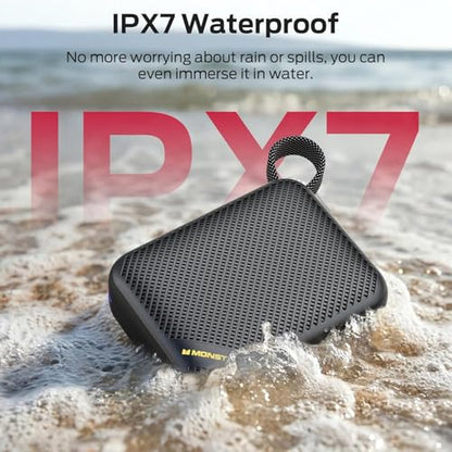 Monster S360 Portable Bluetooth Speaker, IPX7 Waterproof, Bluetooth 6.0, 20H Playtime, Powerful Stereo Sound, Support TF Card, Clear Hands-Free Calling Speaker for Home, Outdoors and Travel