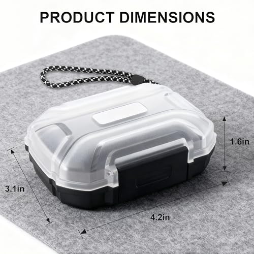 Premium IEM Earphone Carrying Case – Shockproof, Portable Storage Box for in-Ear Monitors & Accessories, Wired Earbud Case with Safety Rope
